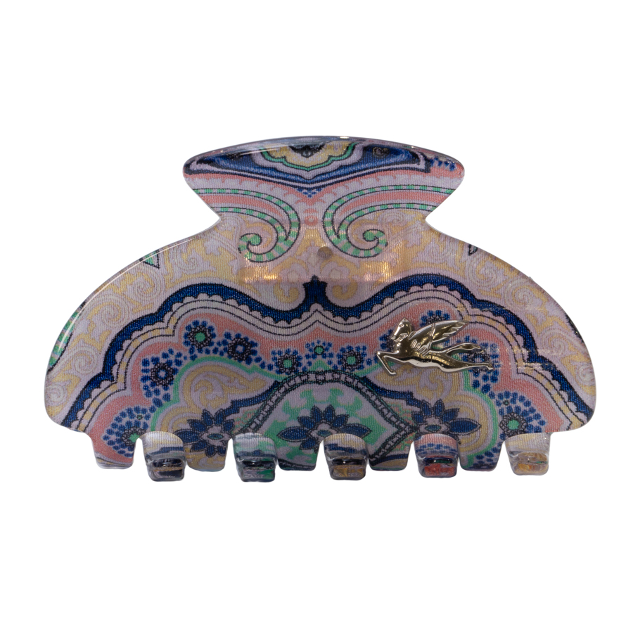 Заколка-краб средний с пегасом ETRO