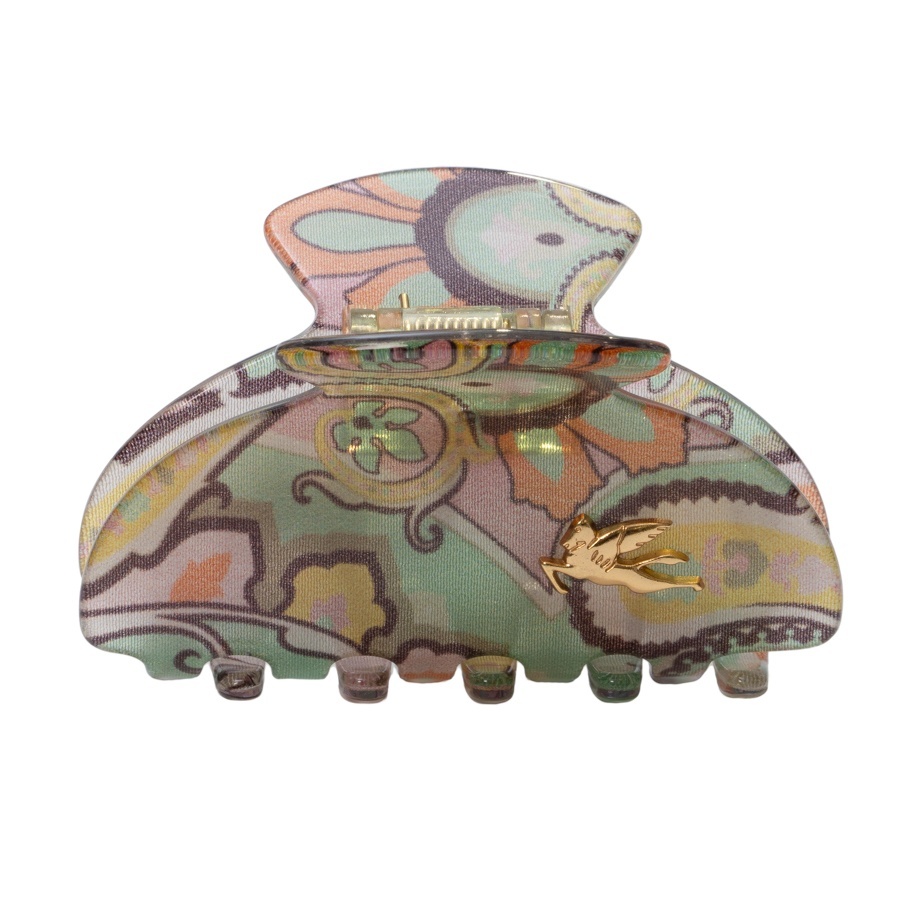 Заколка-краб средний с пегасом ETRO