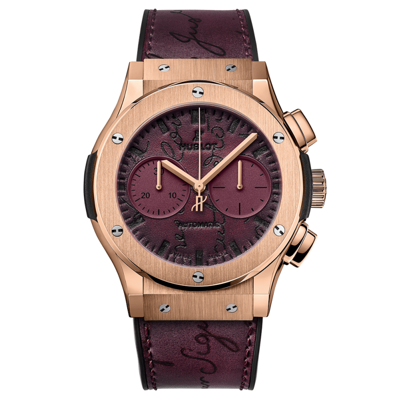 Часы Hublot Classic Fusion Chronograph Berluti Scritto Bordeaux