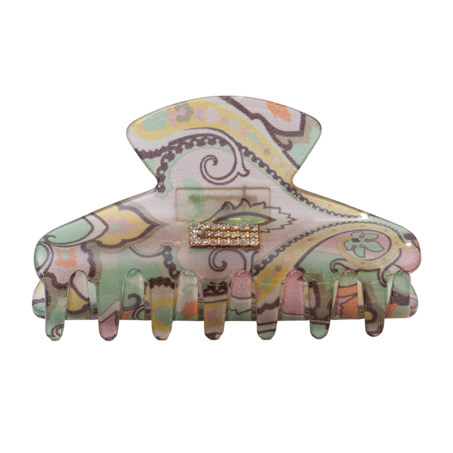 Заколка-краб с логотипом ETRO