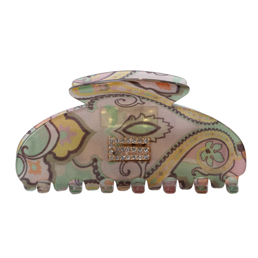 Заколка-краб с логотипом ETRO